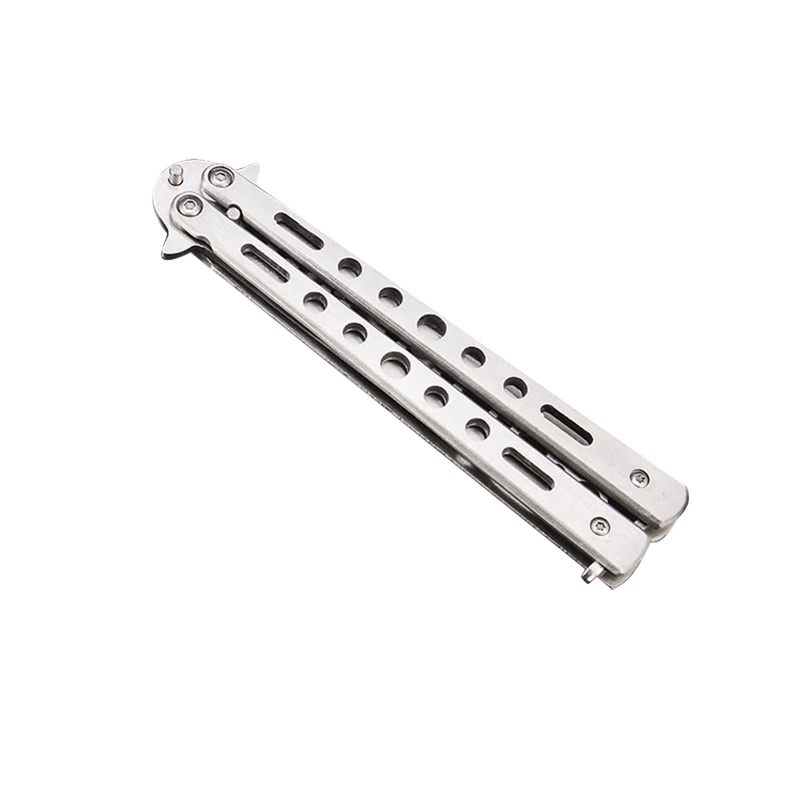 Butterfly Knife Stainless Steel Reliable High-quality Versatile Safe Dull Game Knife Foldable Butterfly Knife Training Tool Hot