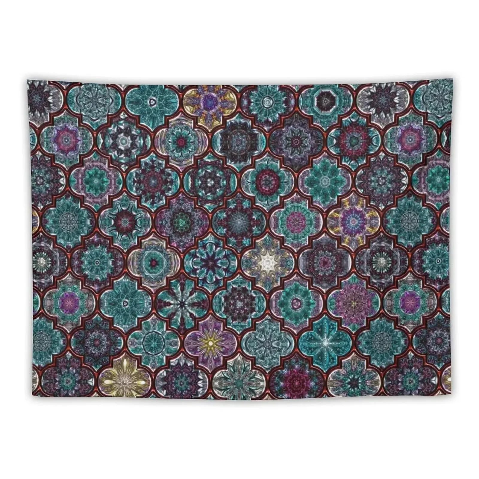 Moroccan Tile Pattern tile Tapestry Room Ornaments Wall Coverings Home Decor Accessories Tapestry