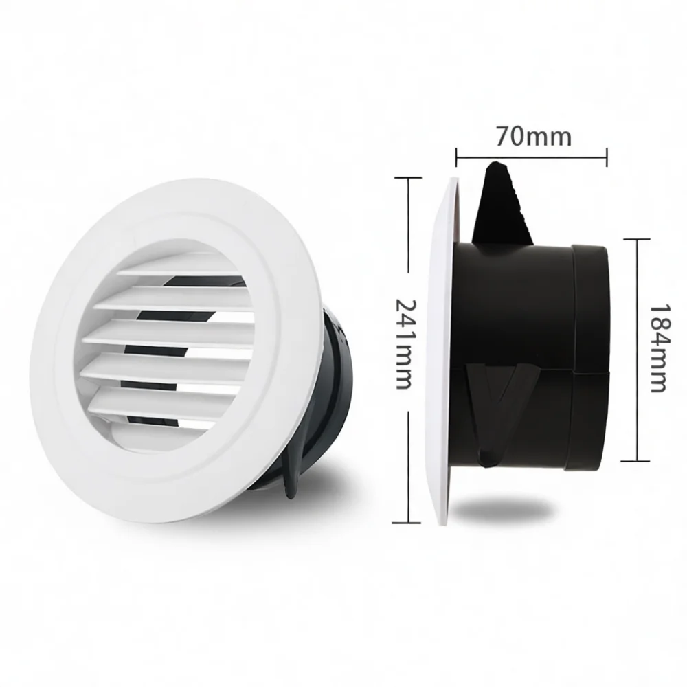 Ventilation Air Grille For Greenair Round Duct Exhaust Outlet ABS Plastic Diffuser Ceiling Wall HVAC Home Hardware
