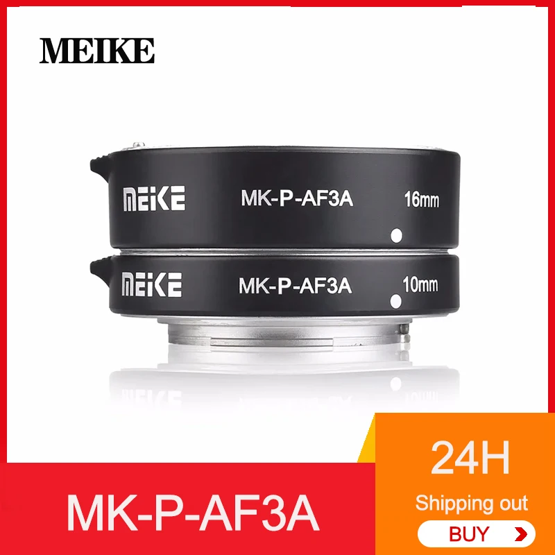 MEKE MK-P-AF-3A Macro Auto Focus Extension Tube Ring AF for Panasonic Olympus Micro Mirrorless Cameras M43 Mount Camera