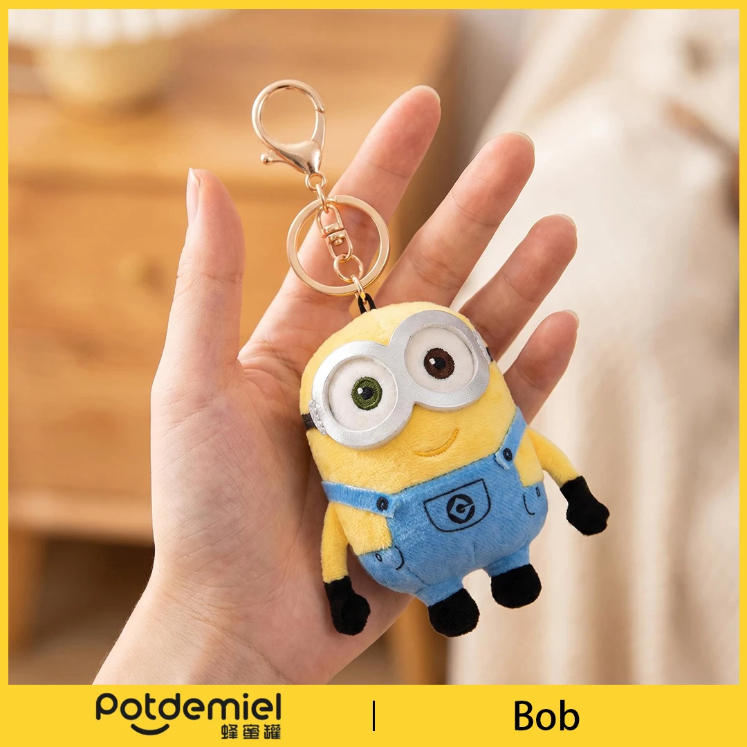 Potdemiel Minions Bob Plush Hanging Doll Charm for School Bag Vibrant Funny Soft Teens Birthday Gift Party Favor Home Decor view 3