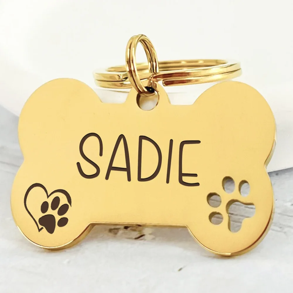 Customized Puppy Chains Can Add Multiple Contact Information to Prevent Dog Loss! Stainless Steel Dog Tag Keychain