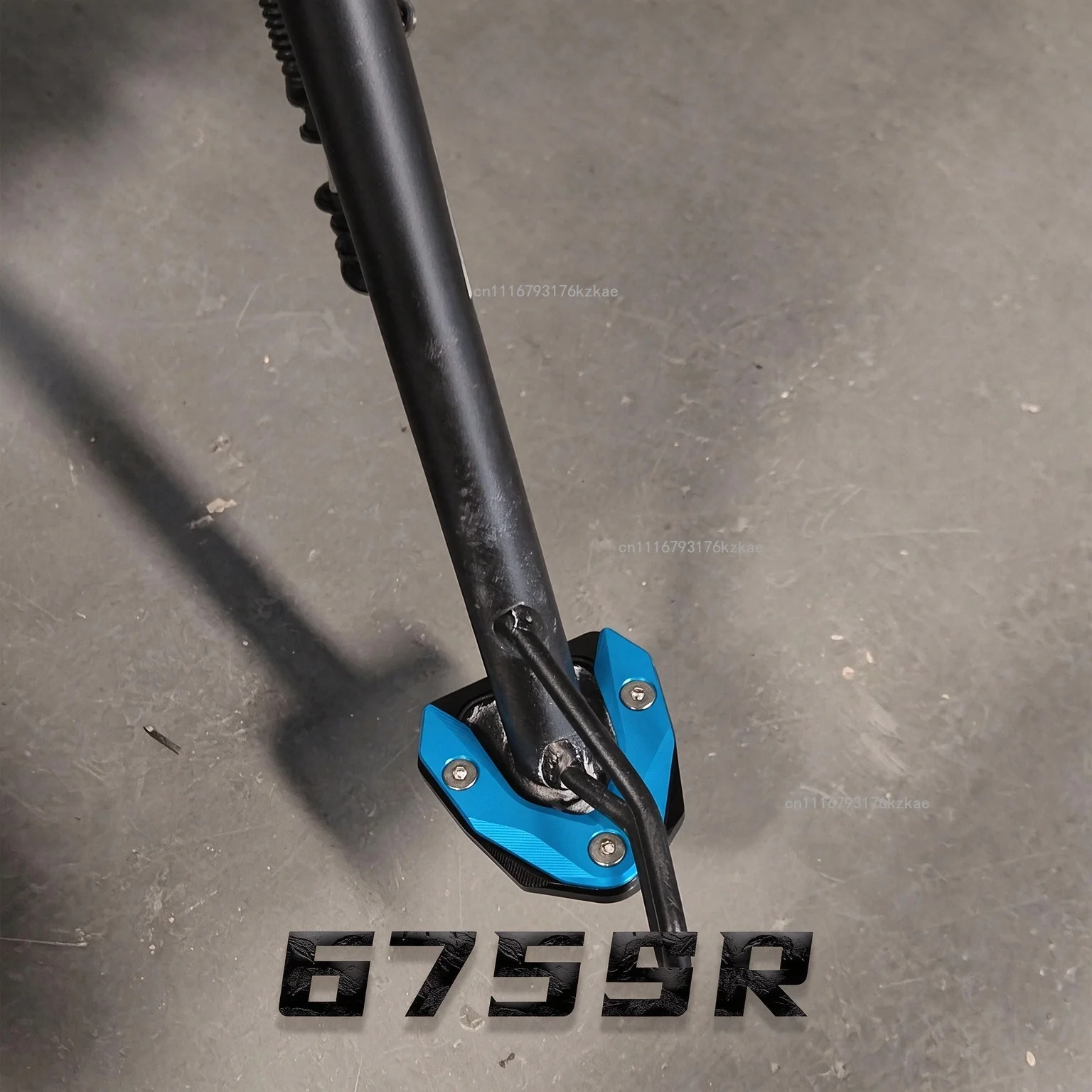 For CFMOTO 675SR、CNC Aluminum、Side Stand Enlarger Pad、Kickstand Extension Plate、Foot Support、Modification Accessories