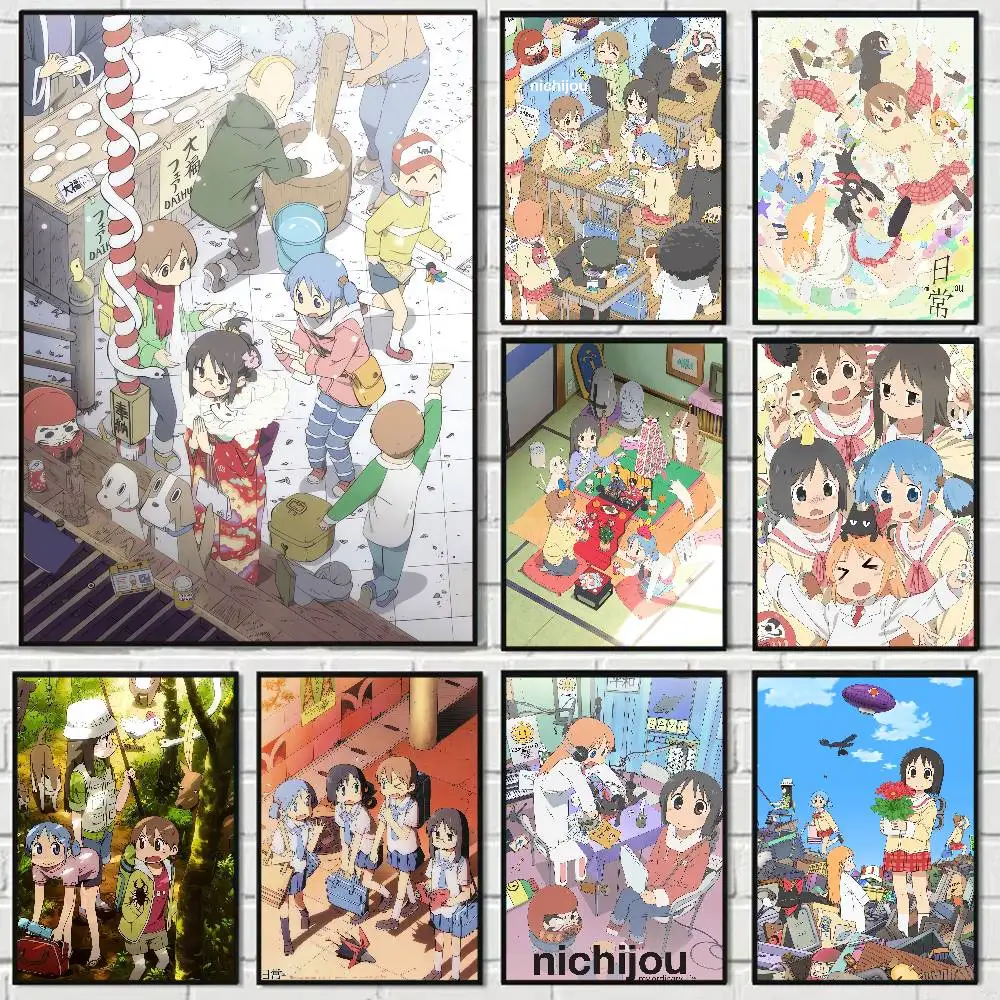 Anime Nichijou Anime Poster Wall Art For Home Bar Cafe Movie Theater Decor DIY Vintage Print For Un
