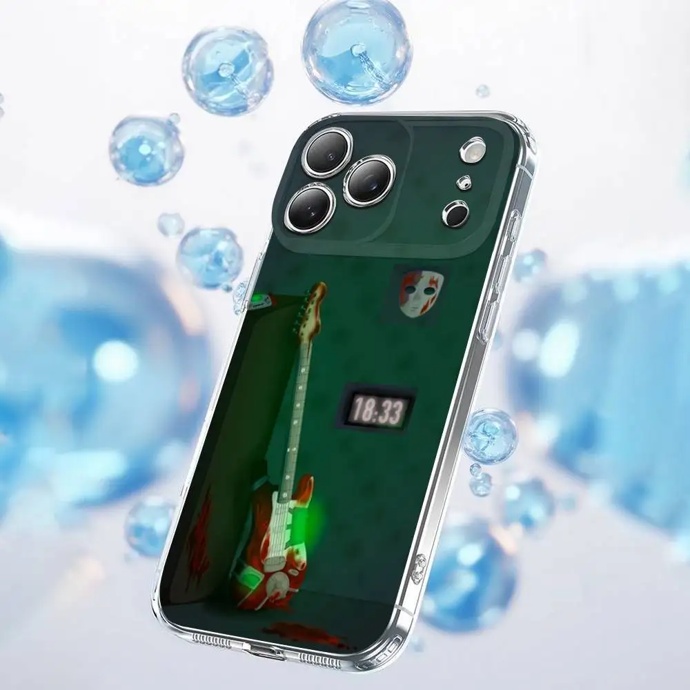 حافظة هاتف كارتون S-Sally Face SF لهواتف iPhone 17,16,15,14,13,12,11 Plus,Pro,Max,Plus,E,SE4,Air,Mini شفافة