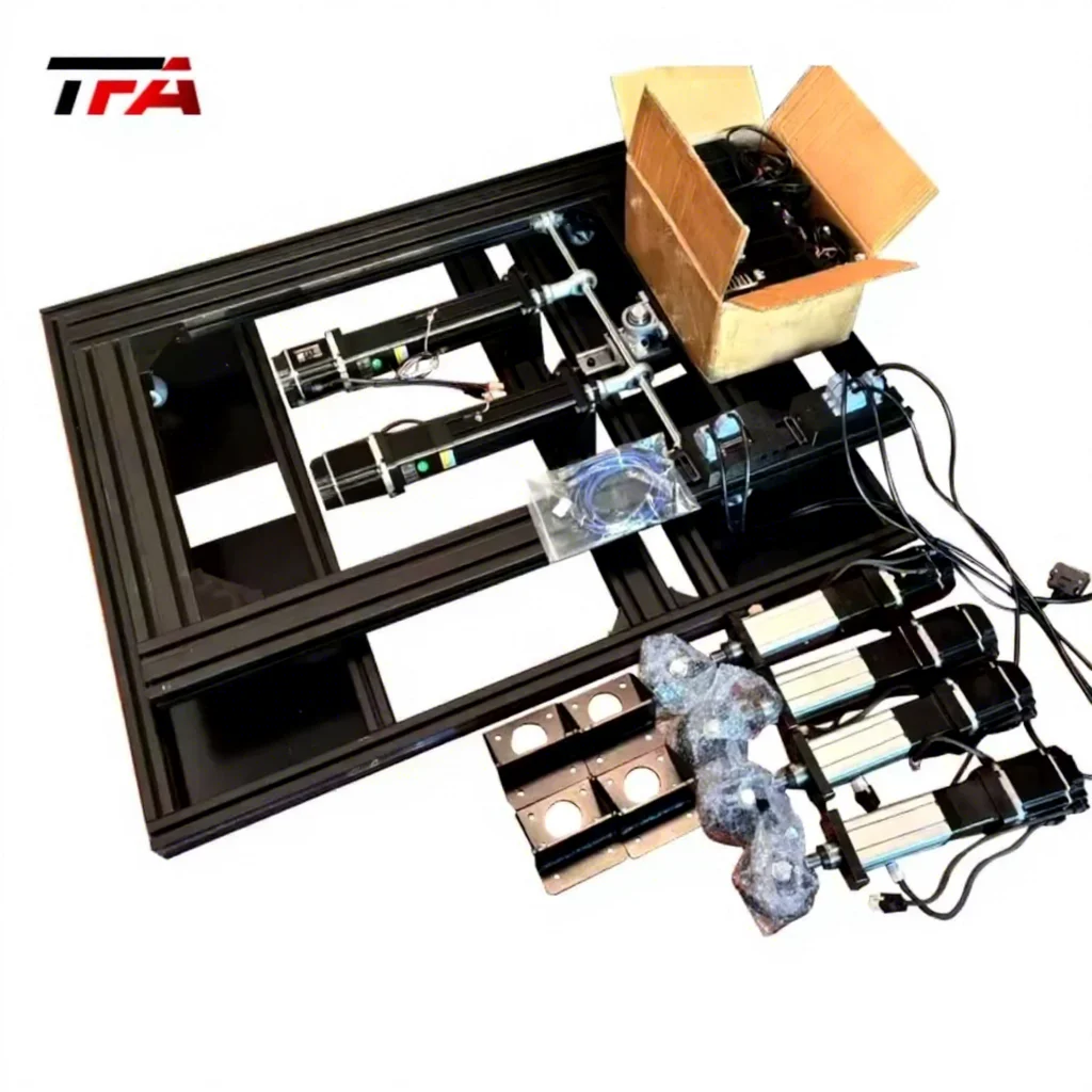 OEM Dynamic Servo Motor Flight Driving Simulator Motion Chassis 5 Dof 6 Actuators Dynamic Car Racing Games Simulator Motion Kit