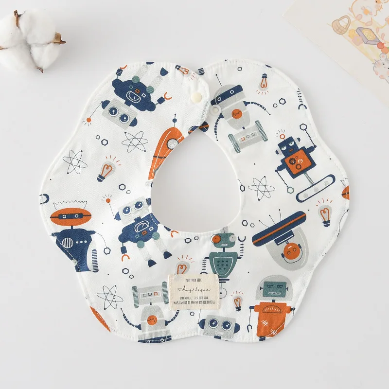 1 pçs algodão gaze impressão babadores do bebê absorvente saliva toalha recém-nascido burp panos bandana cachecol para meninos meninas alimentação babador