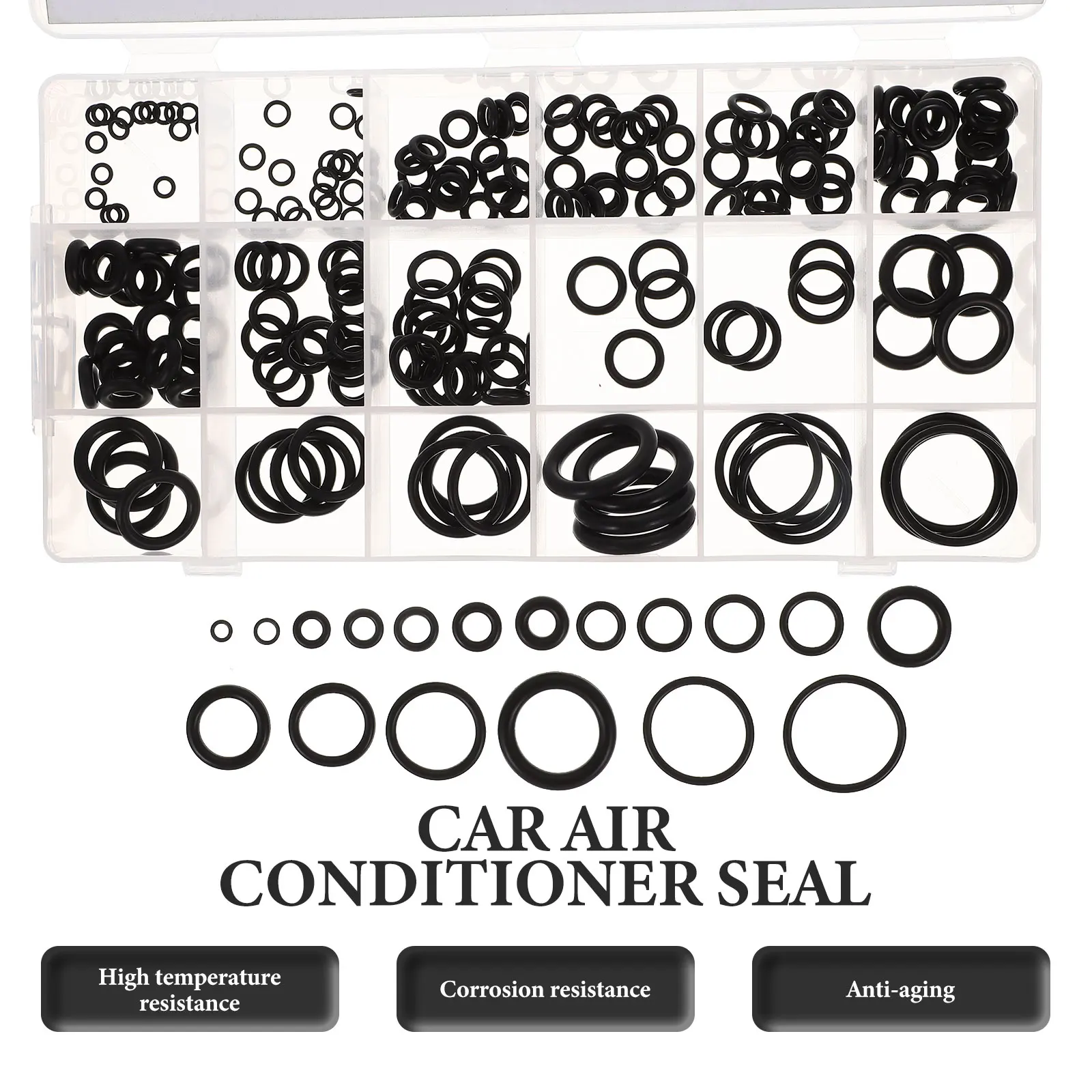 

495Pcs Automotive O Rings Rubber Seal Kit Car Air Conditioner Compressor Repair Multipurpose Sealing Gaskets Oil Water Gas