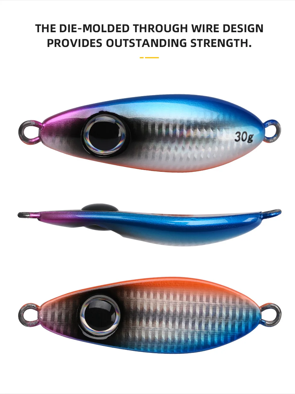 BLUX Flyspoon Metall Jig Löffel Angelköder 30G Künstlicher Köder Shore Hard Slow Jigging Longcast Wolfsbarsch Thunfisch Salzwasser Tackle – Detail 6