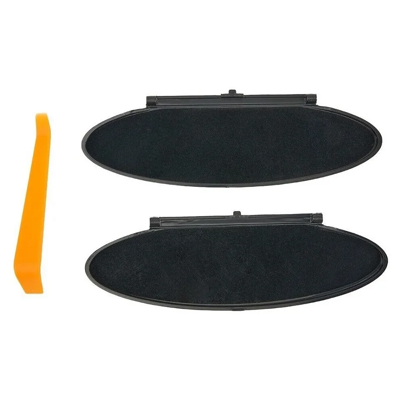 Sun Visor Vanity Mirror Cover Black Replacement Parts Fit For Porsche 996 997 911 Carrera 986 Boxster 987 Cayman 1/2Set