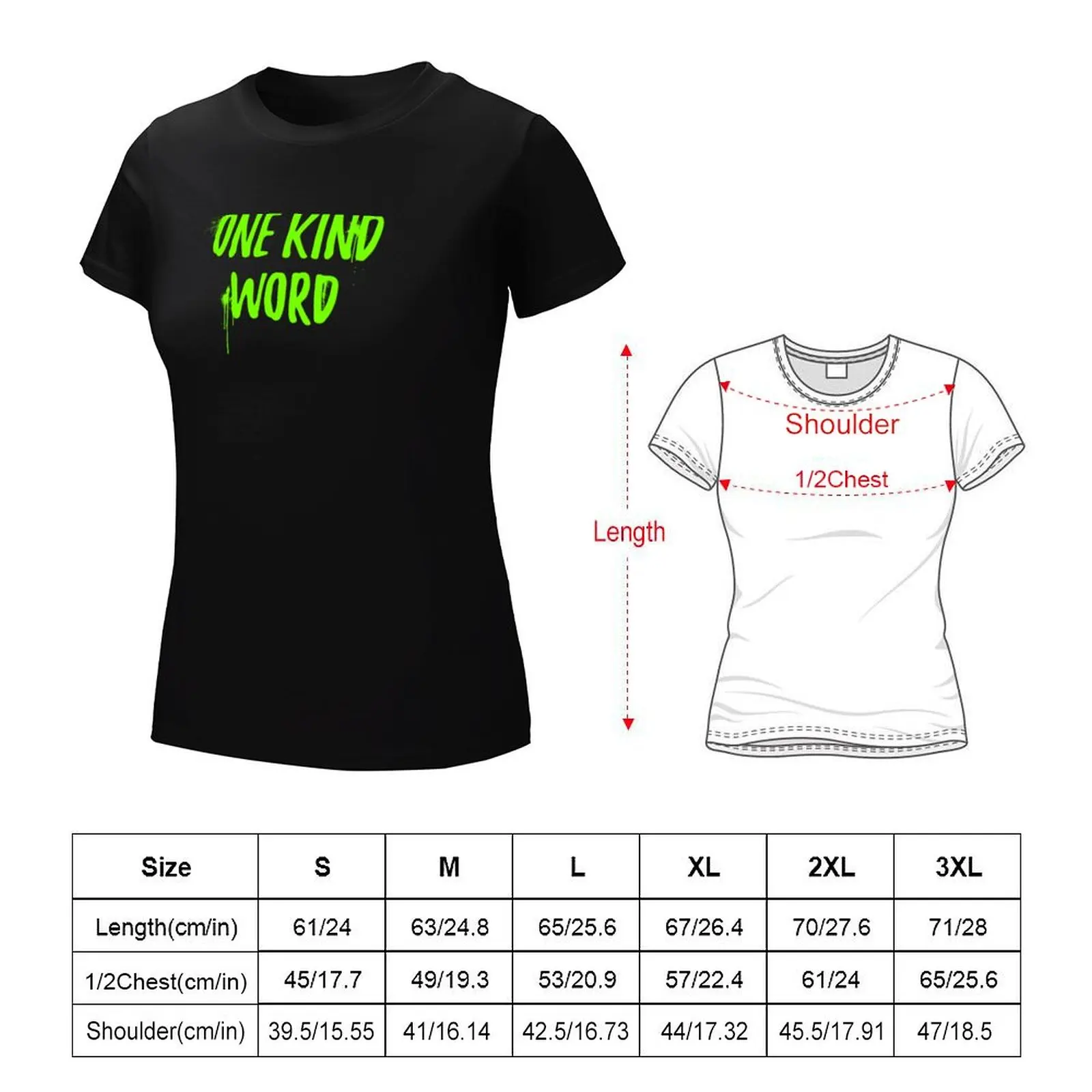 ONE KIND WORD T-Shirt korean fashion graphics anime clothes vintage clothes womans clothing