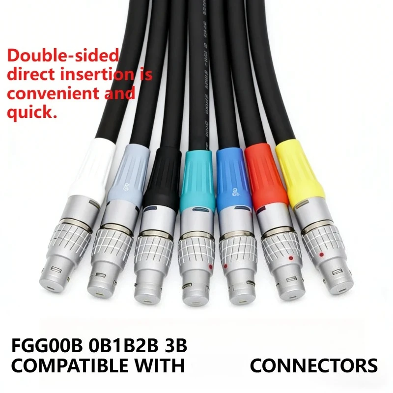 2 3 4 5 6 7 8 Pin Compatible Power FGG 0B 1B  Plug Connectgor Cable Metal Aviation Line Signal with 0.5-5 M Wir  Connector
