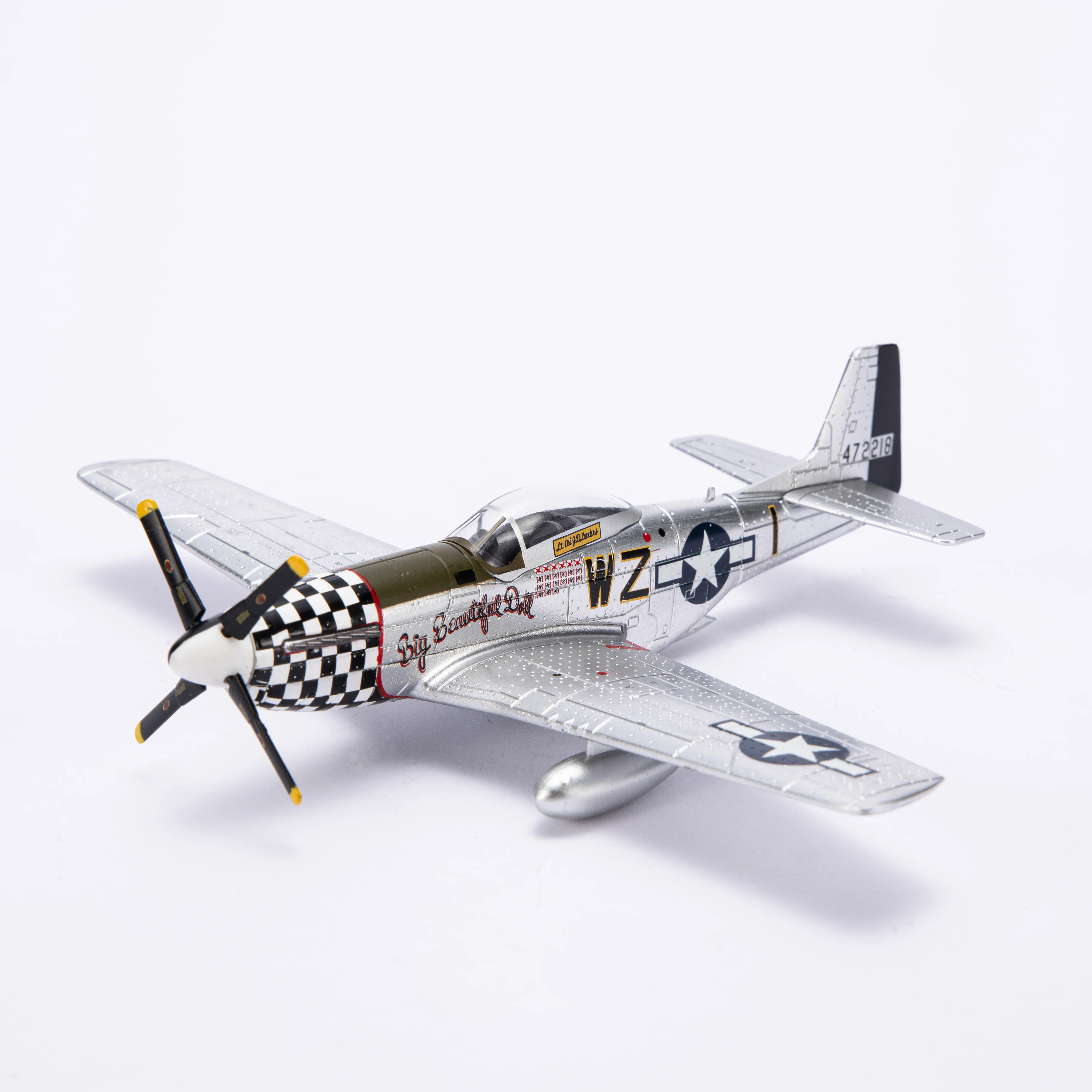 P51-D Mustang 1/72 Scale Model Airplane (Including Base) Scale Model Home Placement, Collection and Decoration Creative Gift
