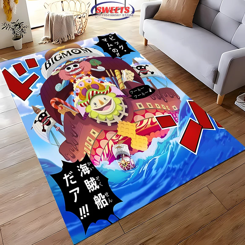 Classic One Piece Carpet, Pirate Ship Living Room Bedroom Bed Mat,Non-slip Durable Rug, Modern Simple Style,Machine Washable Rug