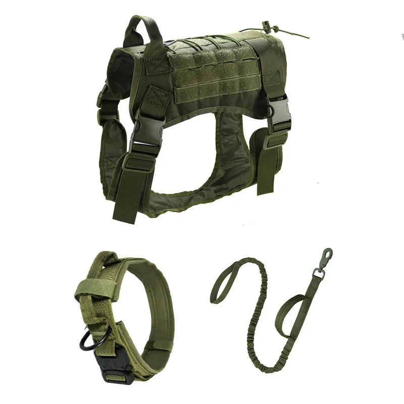 

Tactical Dog Harness Military Training Tactical Dog Harness Military Adjustable Vest Pet Training Set Small Medium Large Dogs