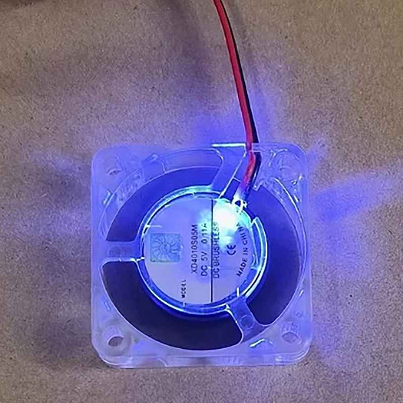40x40x10MM 4010 DC 5V 0.11A Brushless Fans With Blue LED Light For Heatsink Cooler Cooling Radiator For 3d Printer Parts Fan