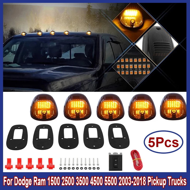 

Car Accessories LED Lights Cab Roof Top Marker Running Signal Lamp for Dodge Ram 1500 2500 3500 4500 5500 2003-2018 Pickup Truck