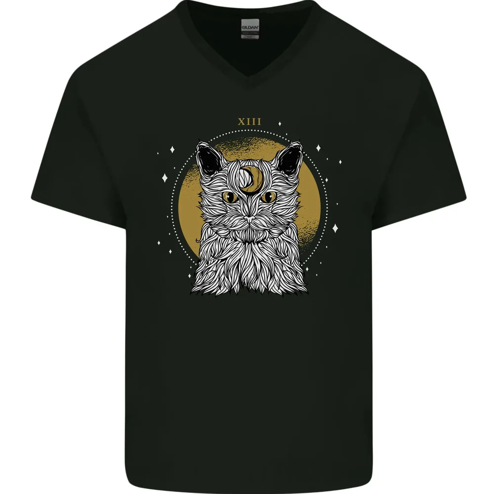 

A Lunar Cat Moon Mens Women Summer Tees Cotton T-Shirt Anime Graphic