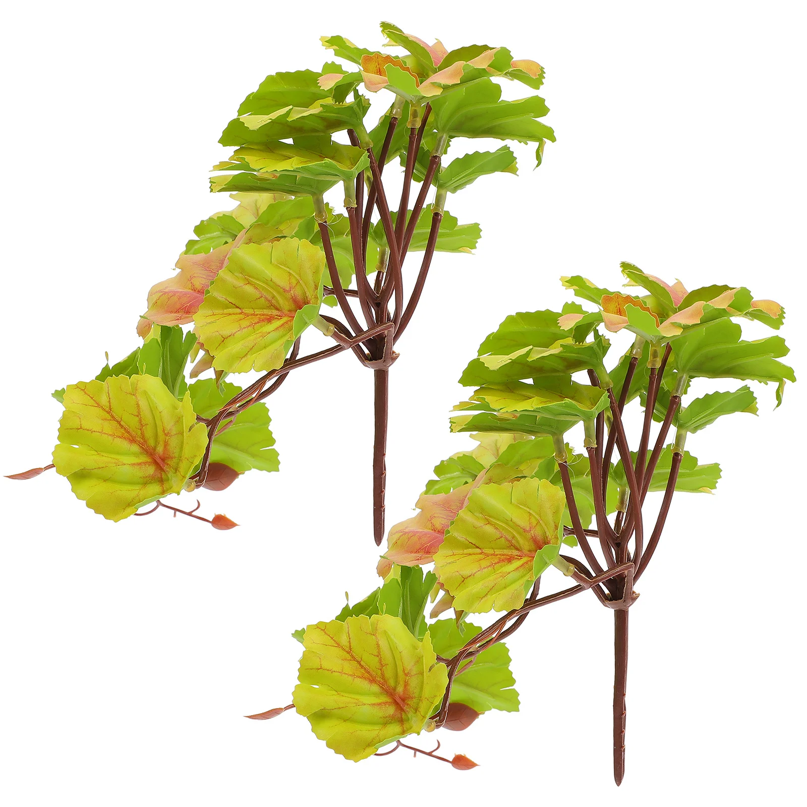 

2pcs Simulated Plants Decor Box Ornament Artificial Landscape Supplies For Lizard Gecko Habitat Plastic Plants Case Decoration