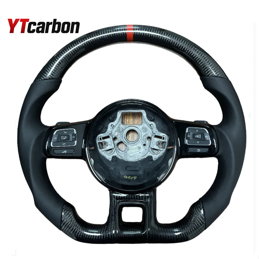 Car Interior Accessories Vintage Classic Carbon Fiber Steering Wheel for Beetle up Spoke Steering Wheel
