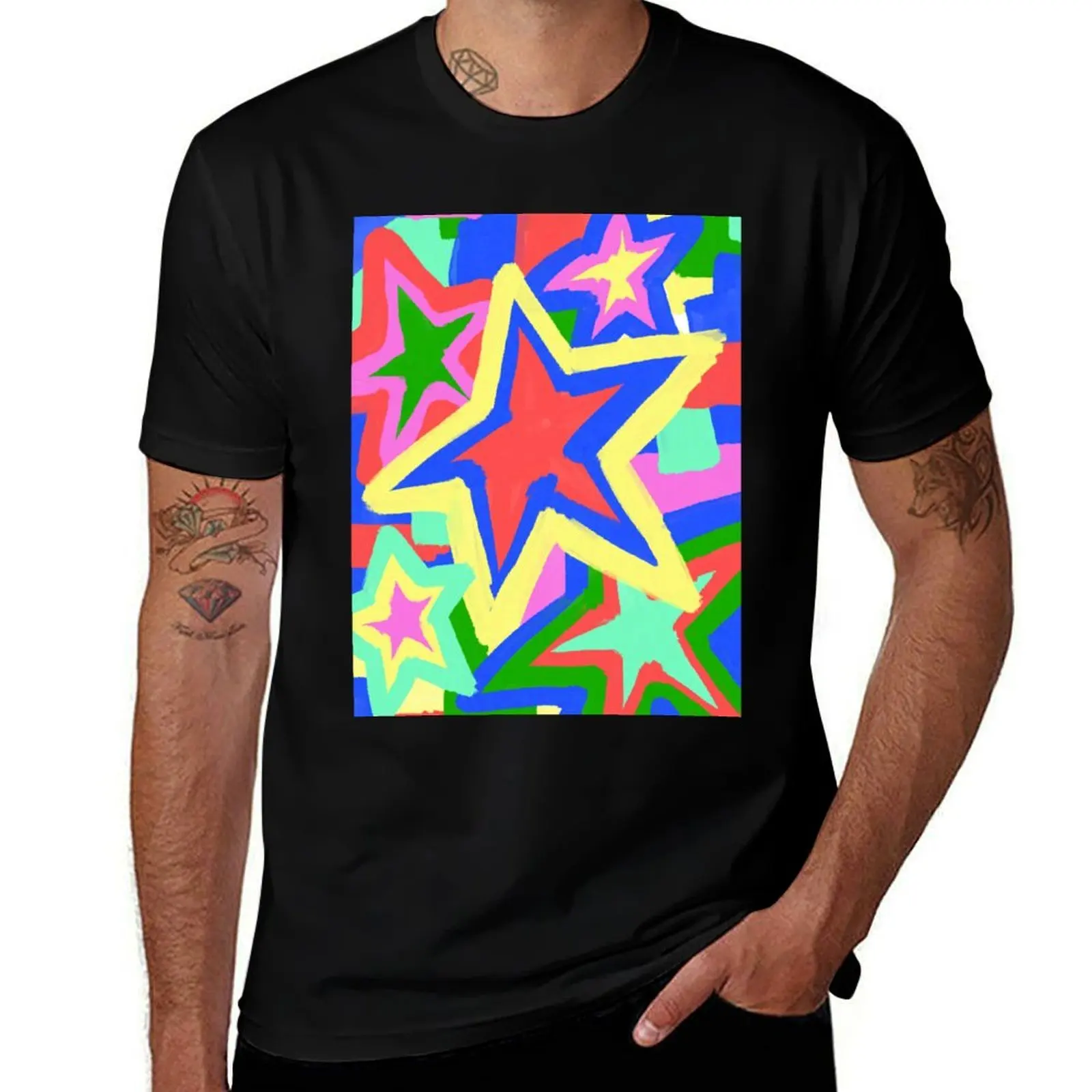 

Colorful stars - abtract art T-Shirt topping cheap stuff tshirts personalised vintage Men's t shirts