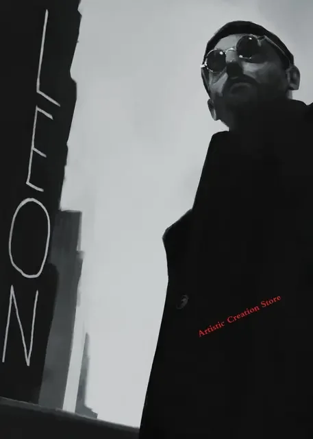 Leon Filmplakaten 90s Klassieke Filmkunst Canvas Schilderij Afdrukken voor Moderne Woonkamer Cinema Koffie Wandkunst Huisdecoratie