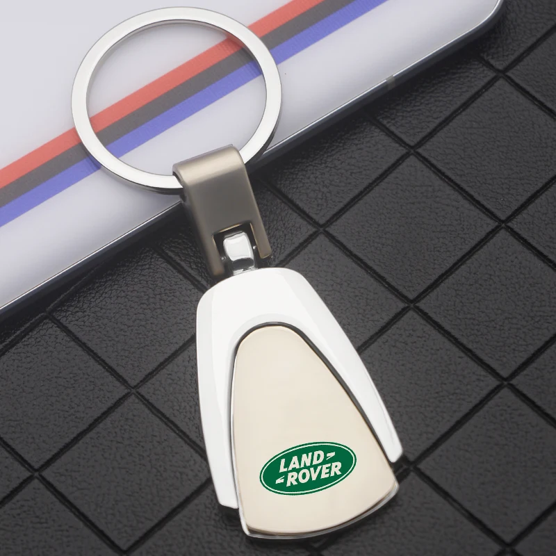 Car Logo Keychain Silver Shield Keychain Mirror Gift For Land Rover Discovery Range Rover Evoque Velar Accessories Car Styling