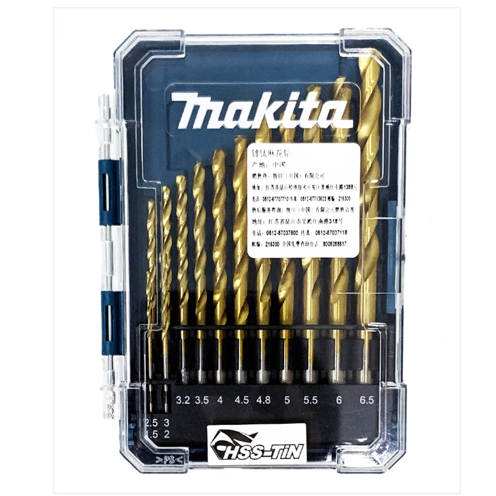 

Japan Makita High Speed Steel Twist Drill Bits Punch Holes Titanium Plating Home Used Electric Drill for Drilling of Sheet Metal