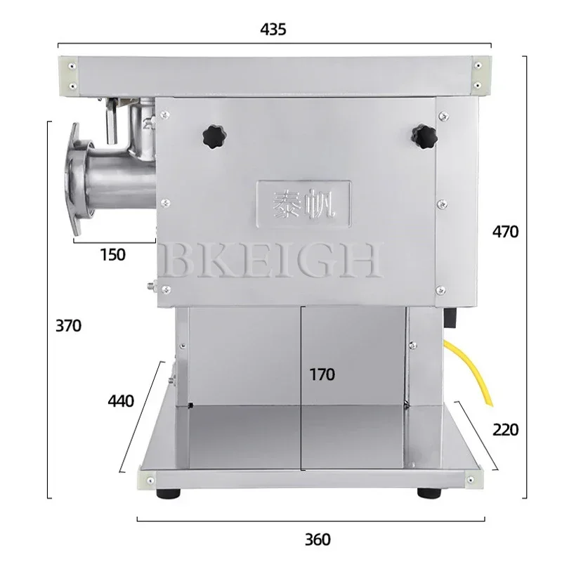 Commercial Desktop Fully Automatic Meat Cutter Stainless Steel Electric Meat Grinder for Business Use