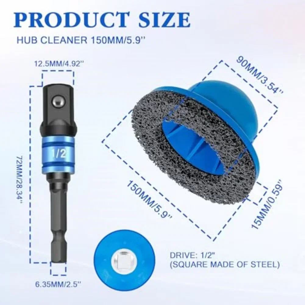 Auto Wheel Hub Brush Connecting Rod Rust Remover PolishingTool Car Wheel Hub Grinder Rust Grinding RemovalTool Rust Removal