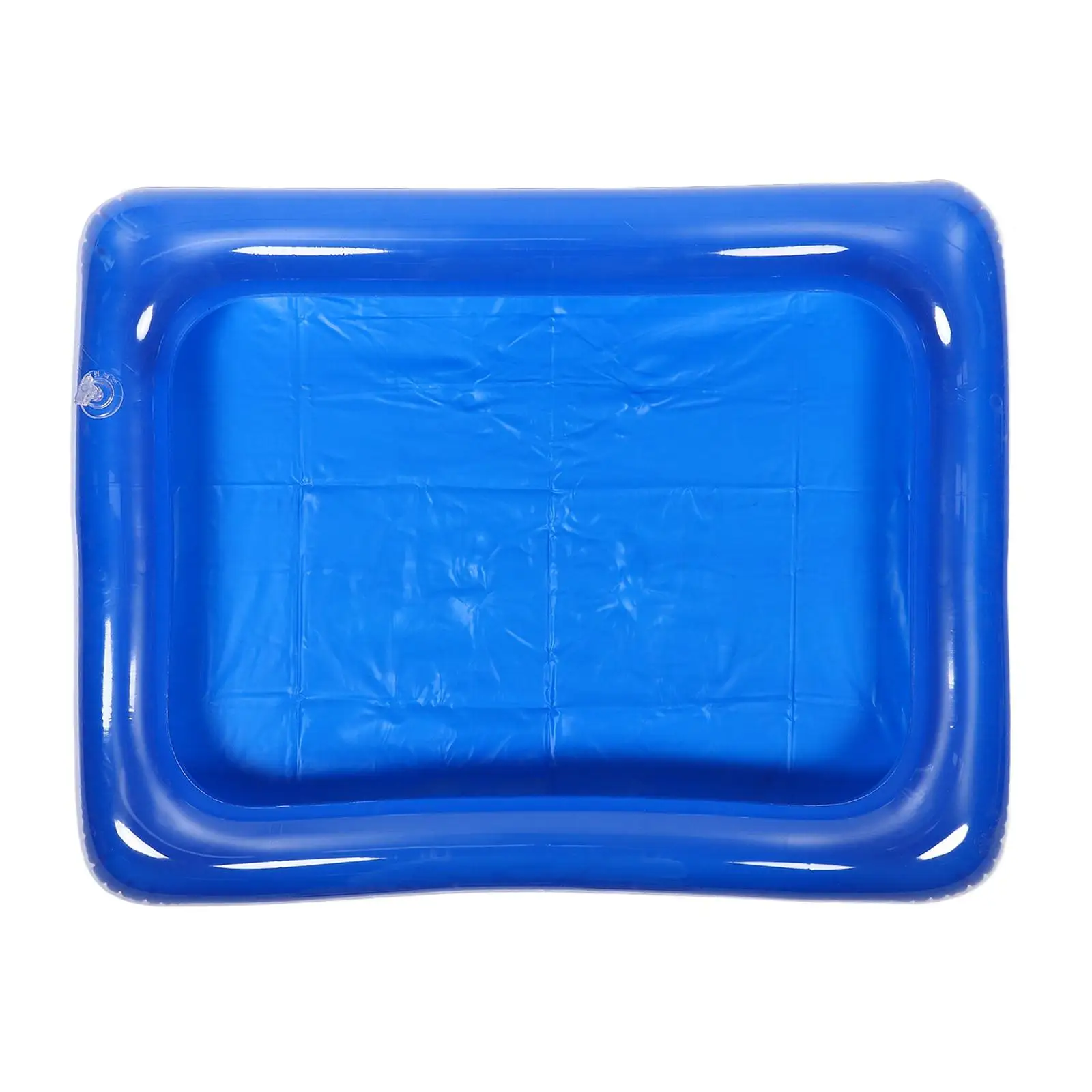 صندوق رمل قابل للنفخ للأطفال، صينية زرقاء، ألعاب رمل محمولة، غير سامة، تخزين سهل التنظيف