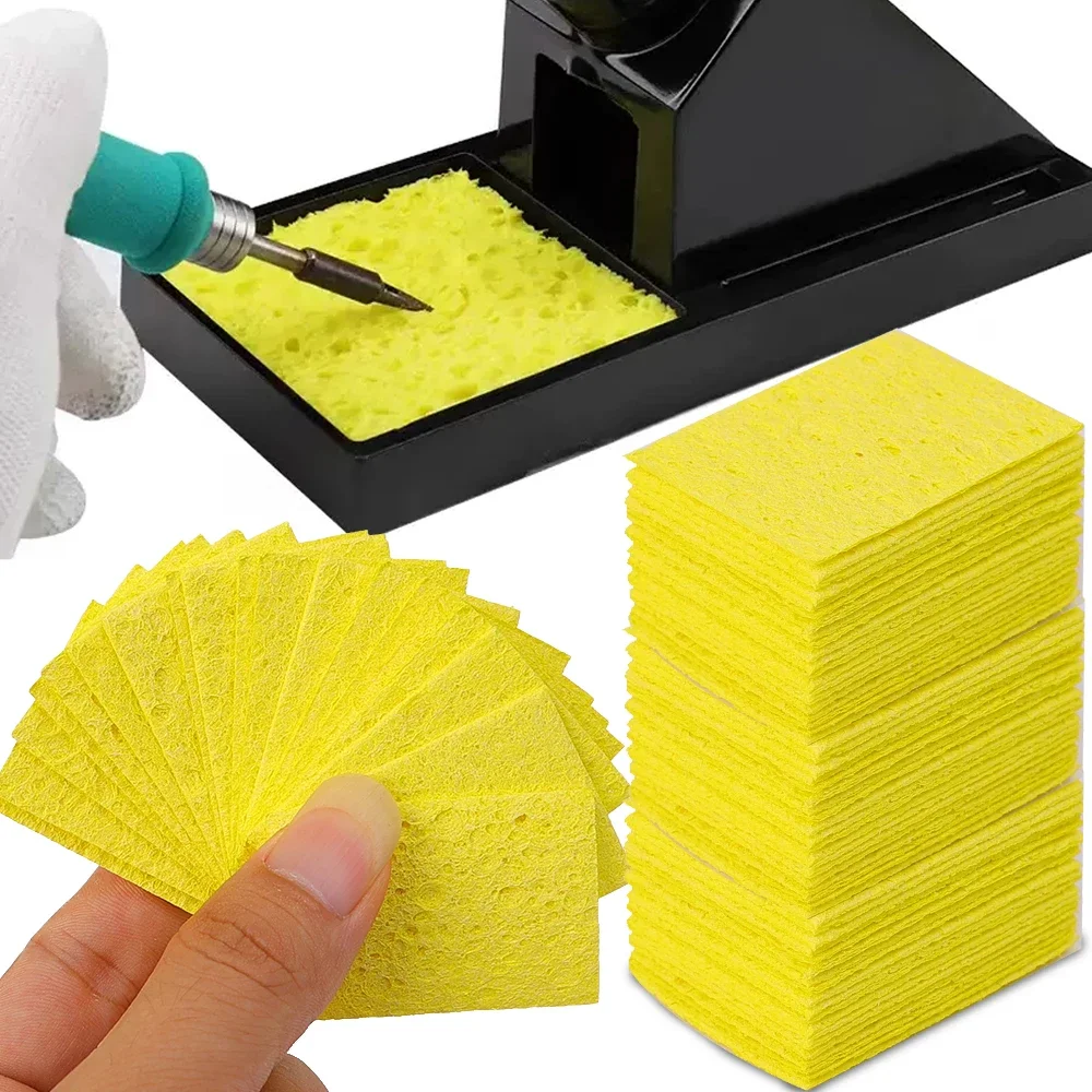 200/5PCS Desoldering Cleaning Sponge Soldering Iron Clean Sponge Enduring Solder Welding Soldering Iron Tip Repair Cleaning Tool