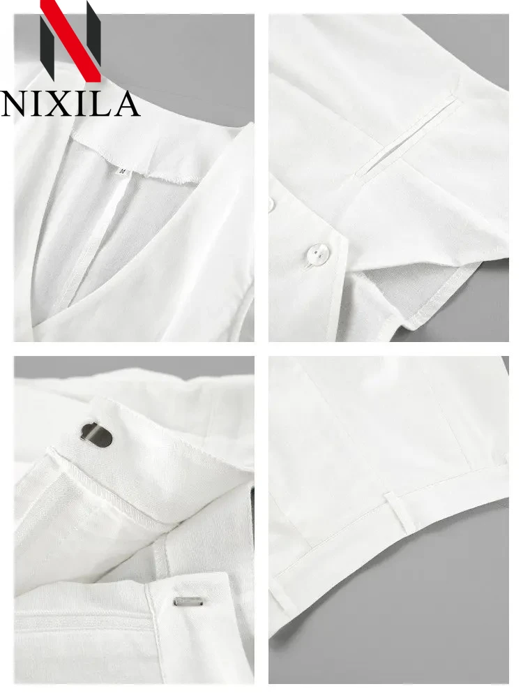 Novità in estate gilet di cotone set corti canottiera casual senza maniche pantaloncini set da 2 pezzi set da donna set di pantaloni bianchi da donna da ufficio