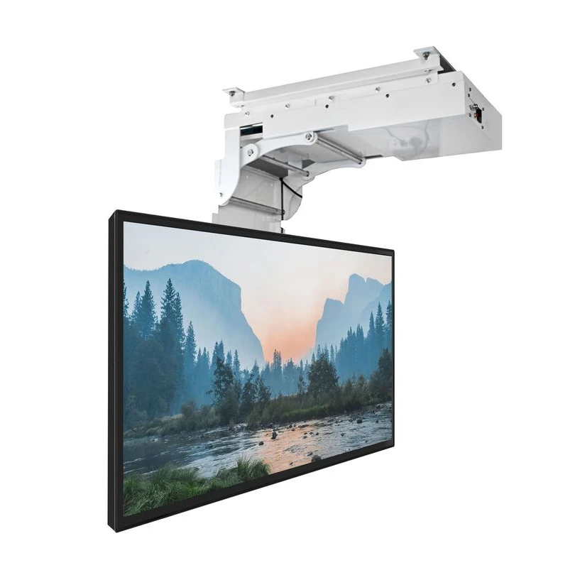 Flip Down  Celling TV Lift Motorized TV Mount Bracket / Controller Adjustable Lifter Fit for 32
