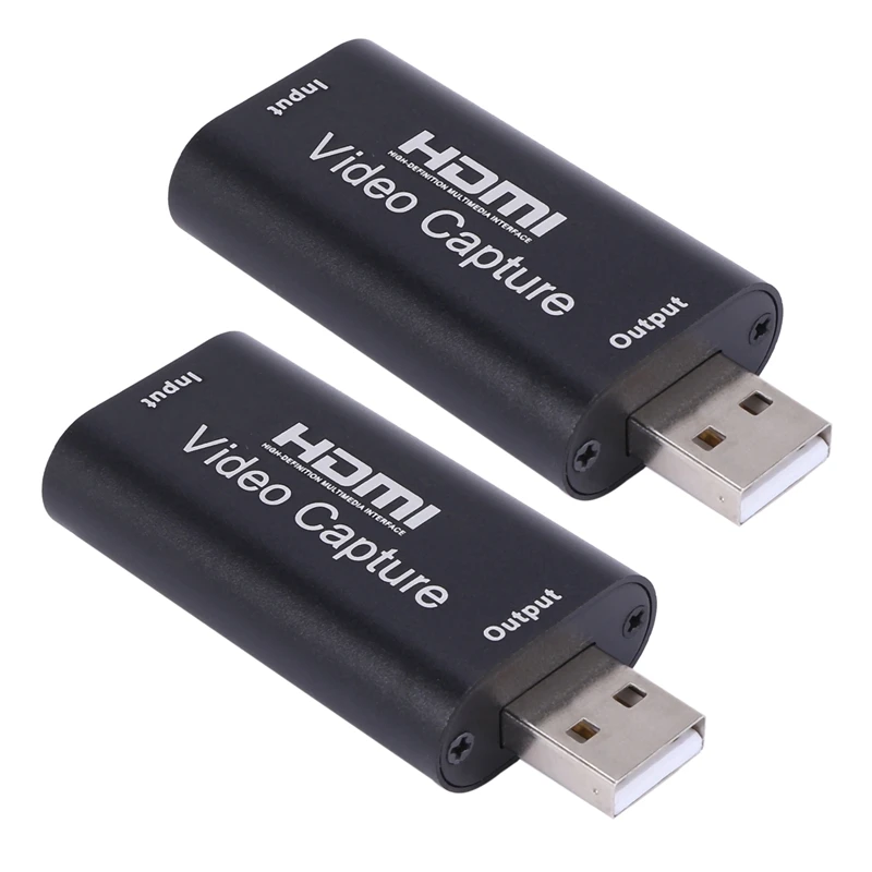 2X Audio Video Capture Cards  To USB 2.0 1080P 4K Record Via DSLR Camcorder Action Cam