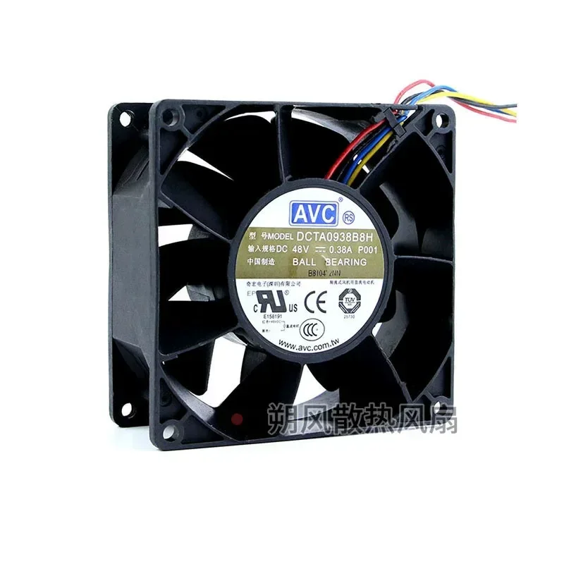for Original AVC DCTA0938B8H 48V 0.38A 9038 4 Wire PWM Speed Regulation Frequency Conversion Server Fan