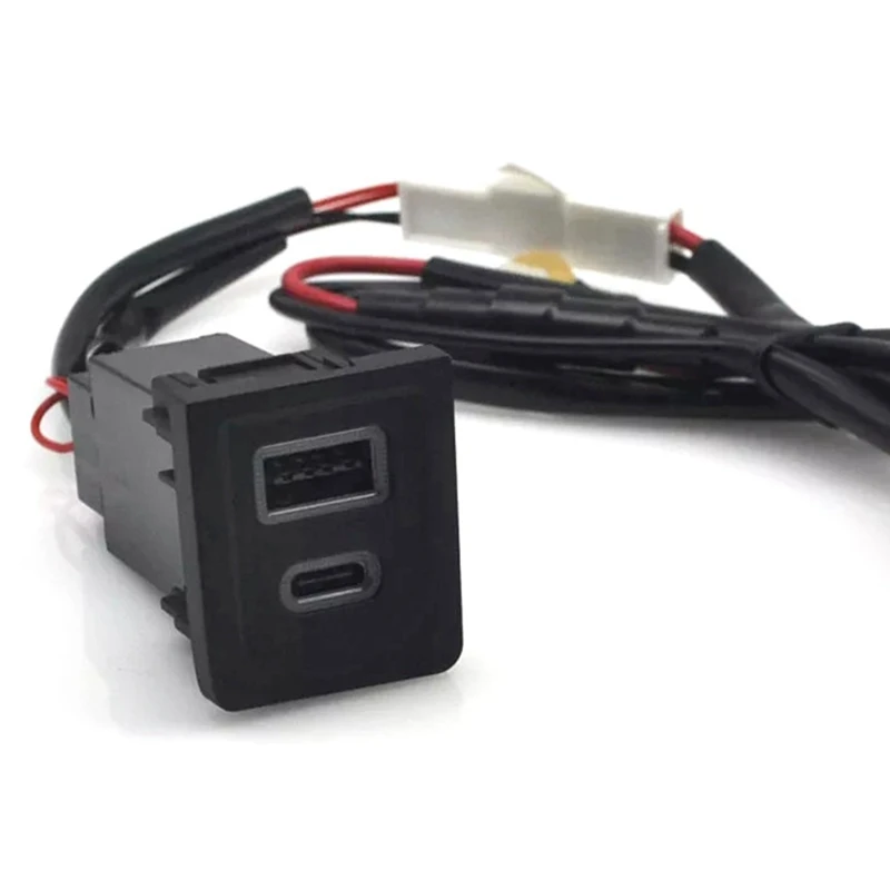 New-Car USB Charger PD Quick Charge QC3.0 Phone Charging Adapter Outlet For  Multivan T5 2003-2015