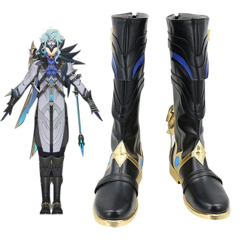 

New Game Genshin Impact Snezhnaya Fatui Doctor Cosplay Boots Shoes Adult Halloween Party Costume Accessories