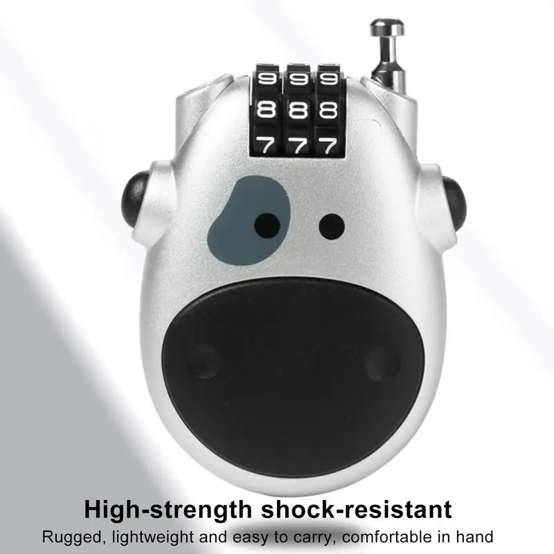 Retractable Cable Lock Safety Number Lock Helmet Lock Bicycle Lock Helmet Lock For Motorbike Scooter