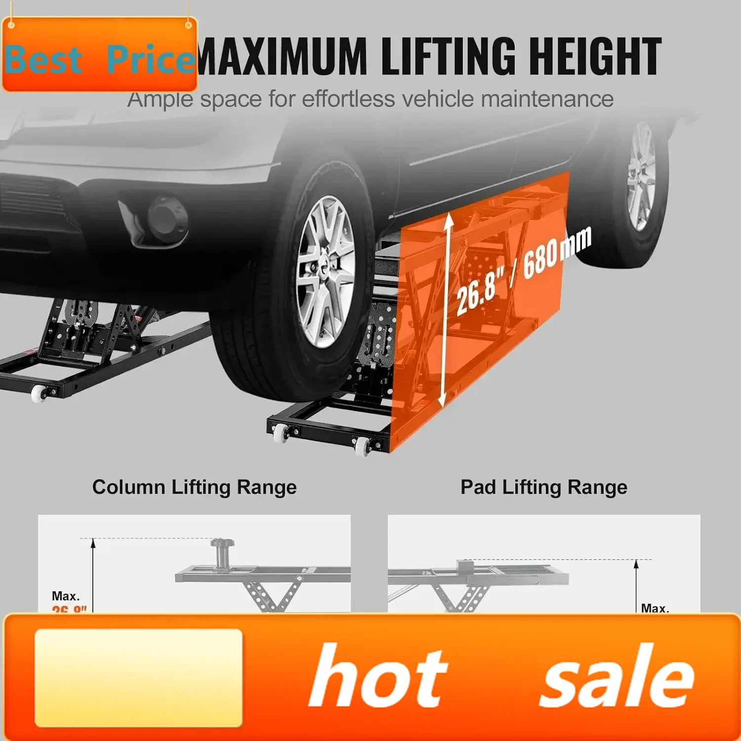 

Ограниченная по времени акция: портативный автомобильный подъемник с грузоподъемностью 7000 фунтов (26,8 дюйма), бестселлер. Высокие, с удлиненными пластинами, усиленные.