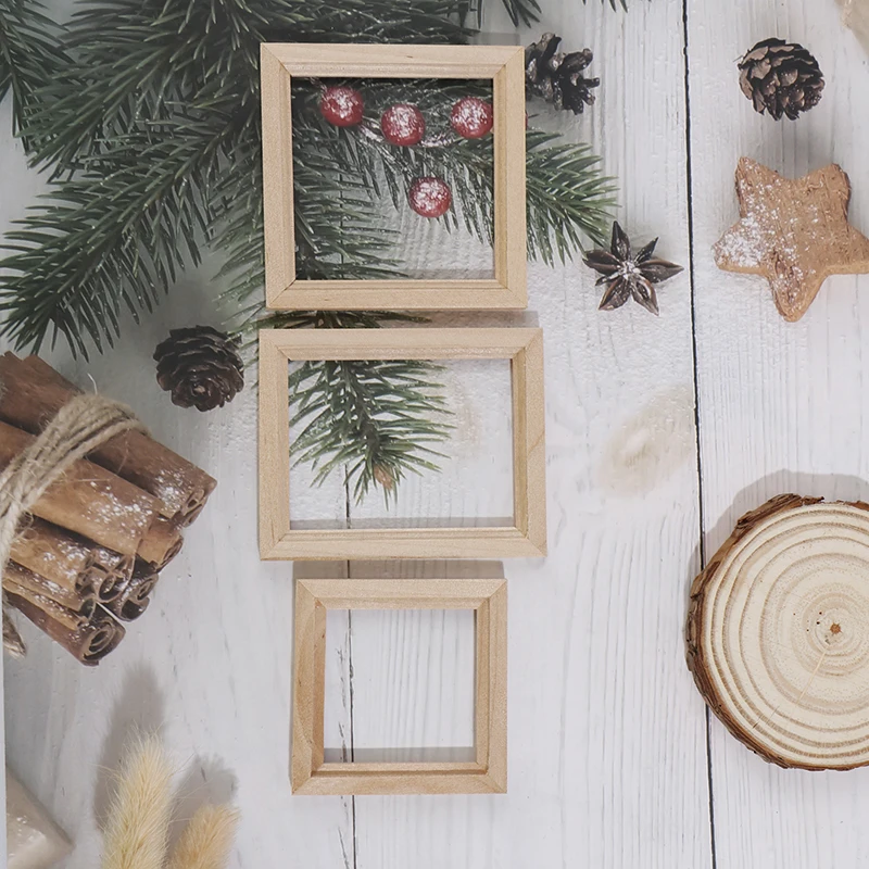 1/12 دمية مصغرة إطار صور خشبي محاكاة الأثاث نموذج الملحقات #6