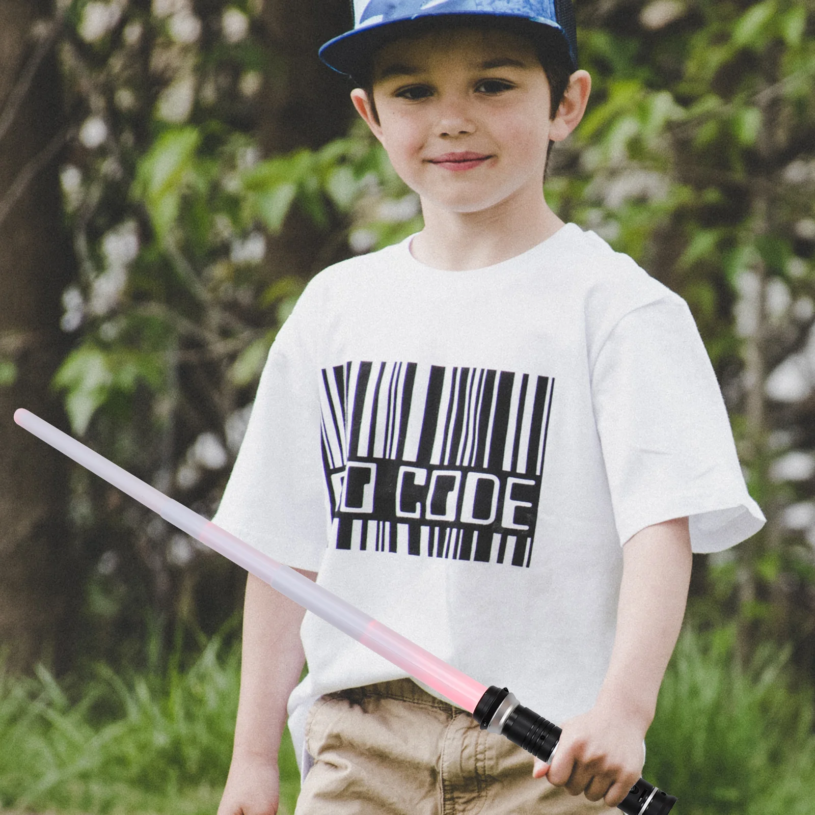 1 مجموعة مضيئة السيف الاطفال اللعب قابل للسحب زر تصميم الألوان الزاهية آمنة لعيد ميلاد تأثيري حفلة مضيئة السيف اللعب #3