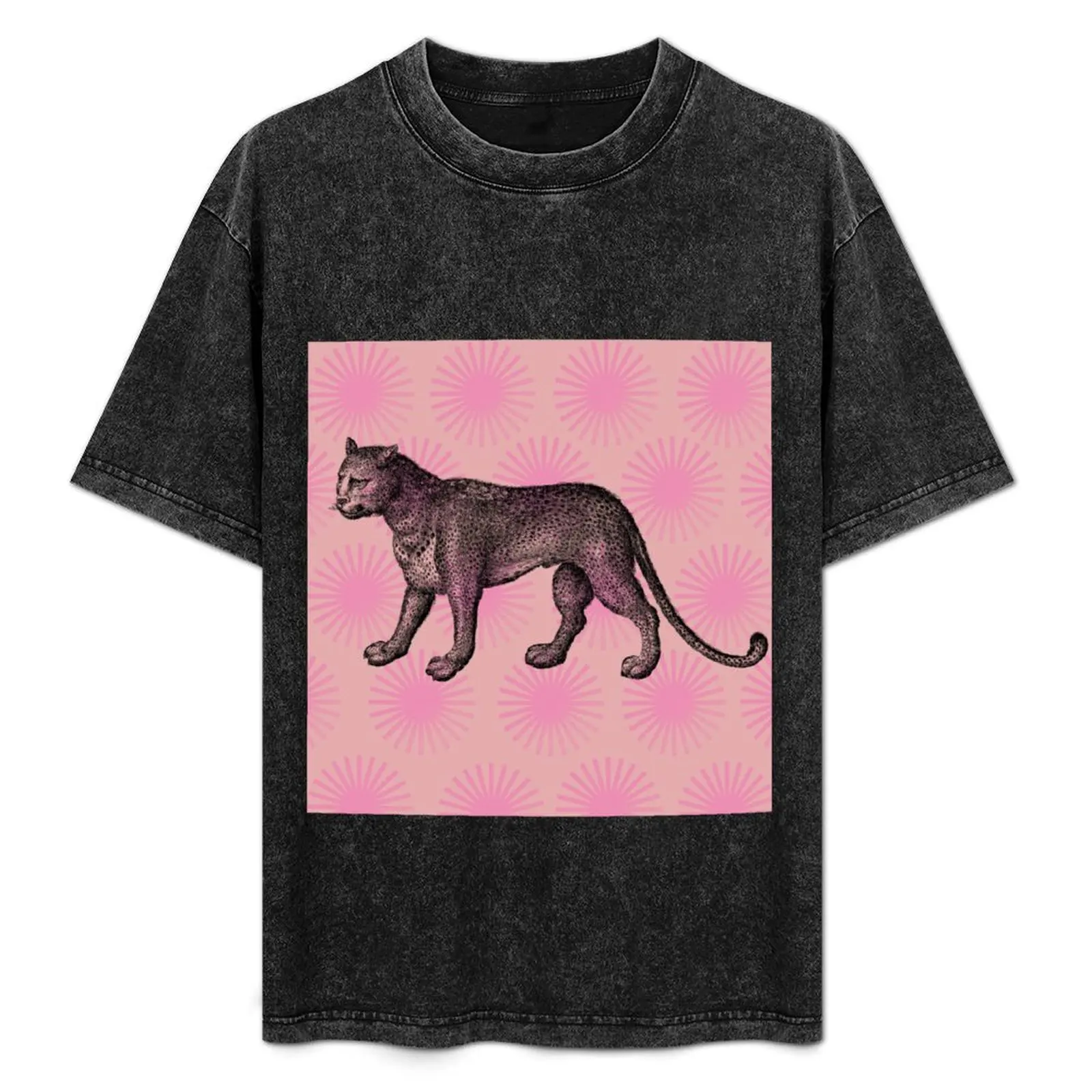 

pink leopard print T-Shirt Work Wear Lightweight Tee