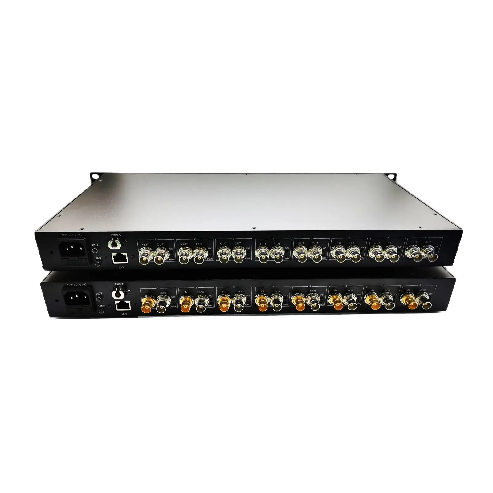 

8Ch 3G-SDI Fiber Converter with 10G Ethernet and loop out 3G SDI Extender LC 20km Fiber OpticalTransceiver