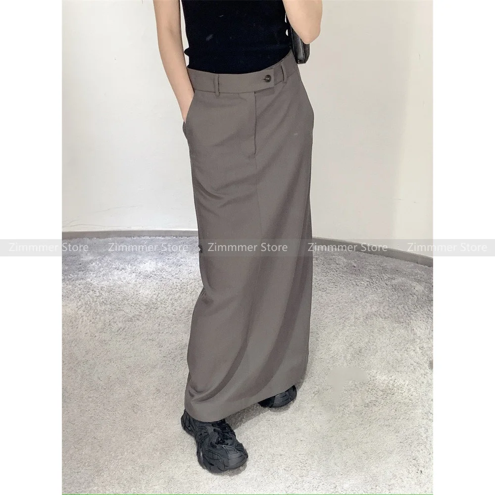 

Women's spring and fall new high-waisted back strap irregular design half-body skirt