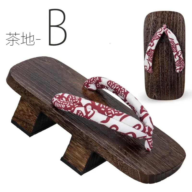 Geta Clogs Men Japanese Style Kimono Toe Shoes Anime Cosplay Traditional Wooden Flip Flops Oriental Sandals Sauna Indoor Sli MN5