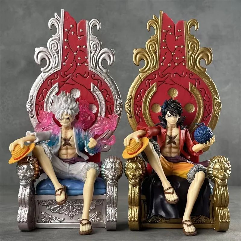

Bandai ONE PIECE GK Throne Nika Luffy может менять руки, двумерный прилив, игра, анимационная модель, статуя, коллекция фигурок, подарок