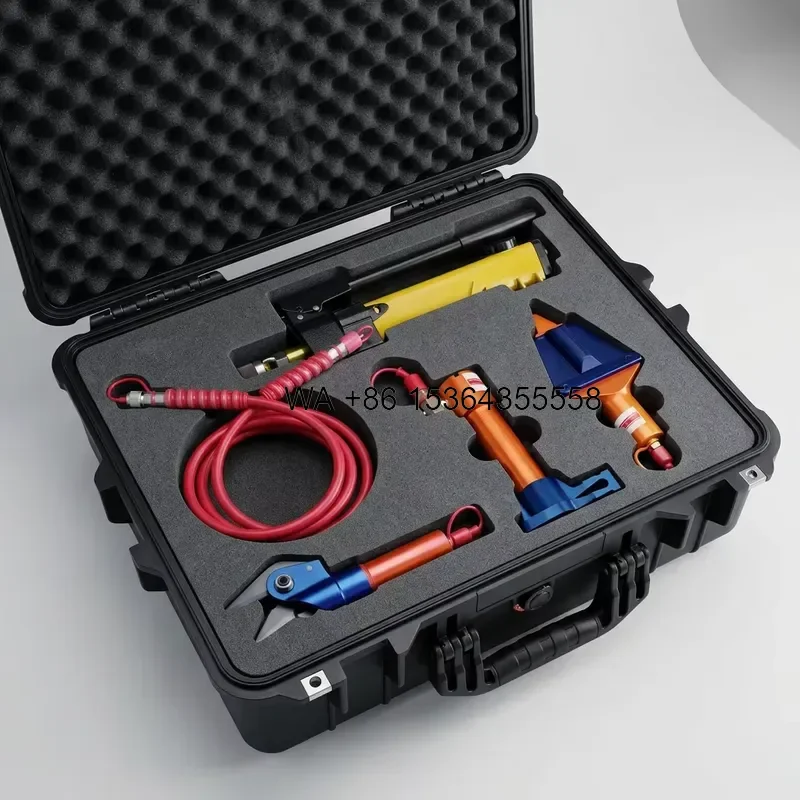 Wmwmnu for JJXF-FZSS-4A Portable Hydraulic Door Breaker Kit Anti-Theft Door Rescue Breaching Tools Set with Hand Pump