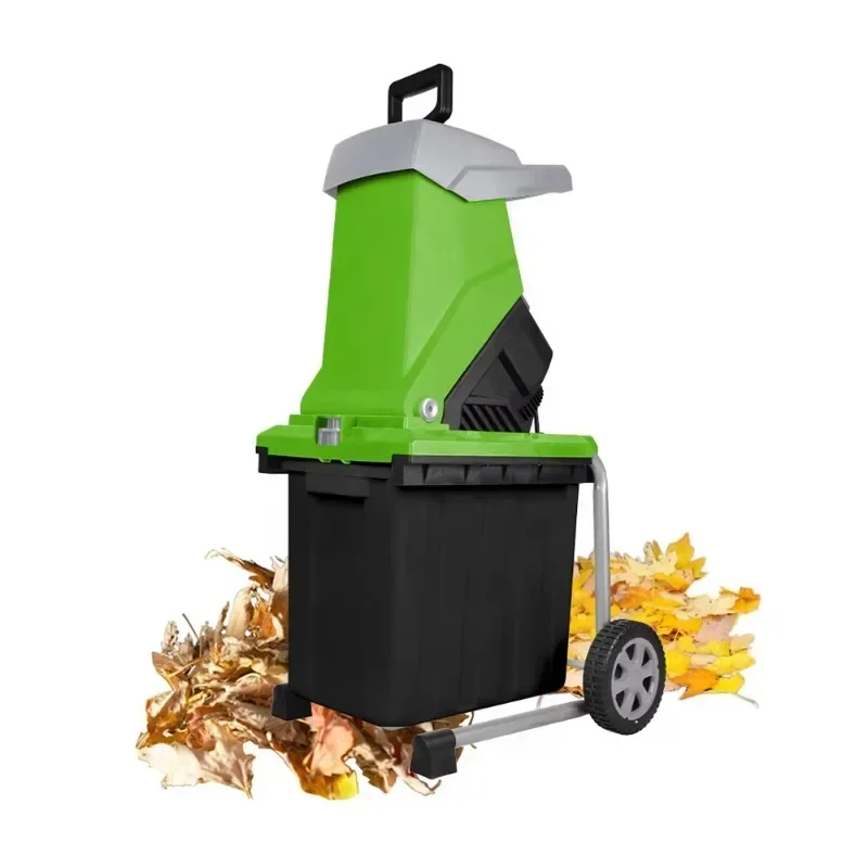 2500W Corded Wood Shredder 40mm Cutting Capacity Garden Electric Leaves Tree Branches Shredder With 50L Collection Bag