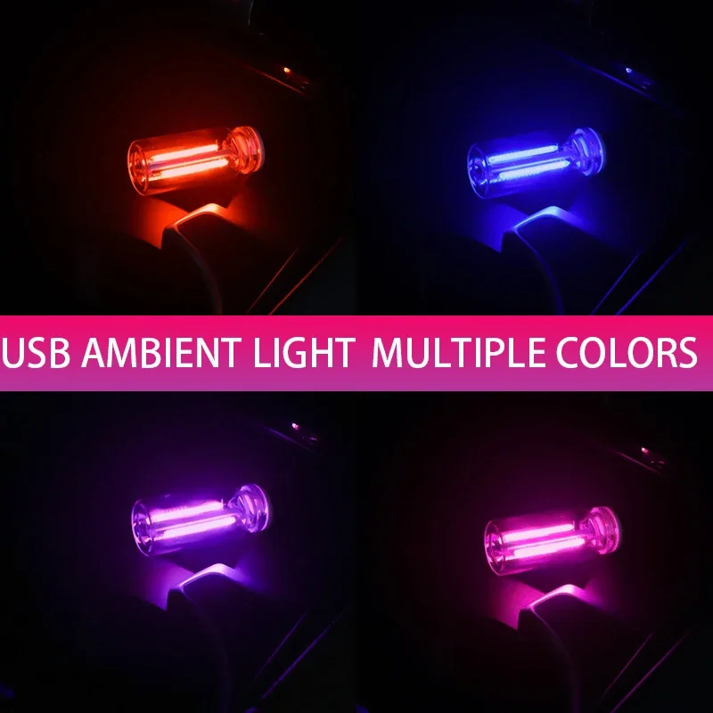 1PC USB Night Light for Car Bedroom Touch Dimmable LED Filament Lamp Portable Atmosphere Lighting Plug And Play Decorative Light